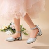 image:imageDREAM PAIRS Girls Dress Shoes Flower Wedding HeelsAll Silver