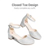 image:imageDREAM PAIRS Girls Dress Shoes Flower Wedding HeelsAll Silver