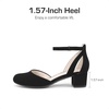 image:imageDREAM PAIRS Girls Dress Shoes Flower Wedding HeelsBlack