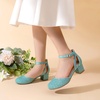 image:imageDREAM PAIRS Girls Dress Shoes Flower Wedding HeelsBlue