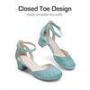 image:imageDREAM PAIRS Girls Dress Shoes Flower Wedding HeelsBlue