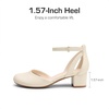 image:imageDREAM PAIRS Girls Dress Shoes Flower Wedding HeelsIvory