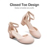 image:imageDREAM PAIRS Girls Dress Shoes Flower Wedding HeelsNude