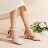 image:imageDREAM PAIRS Girls Dress Shoes Flower Wedding HeelsNude