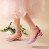 image:imageDREAM PAIRS Girls Dress Shoes Flower Wedding HeelsPink