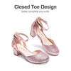 image:imageDREAM PAIRS Girls Dress Shoes Flower Wedding HeelsPink