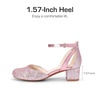 image:imageDREAM PAIRS Girls Dress Shoes Flower Wedding HeelsPink