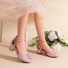 image:imageDREAM PAIRS Girls Dress Shoes Flower Wedding HeelsPink