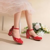 image:imageDREAM PAIRS Girls Dress Shoes Flower Wedding HeelsRed