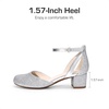 image:imageDREAM PAIRS Girls Dress Shoes Flower Wedding HeelsSilver
