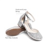 image:imageDREAM PAIRS Girls Dress Shoes Flower Wedding HeelsSilver