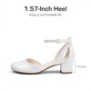image:imageDREAM PAIRS Girls Dress Shoes Flower Wedding HeelsWhite