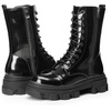 image:imageDREAM PAIRS Womens Combat Boots Lace up Mid Calf BootsBlack
