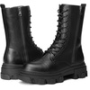 image:imageDREAM PAIRS Womens Combat Boots Lace up Mid Calf BootsBlackPu