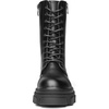 image:imageDREAM PAIRS Womens Combat Boots Lace up Mid Calf BootsBlackPu