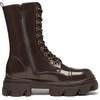 image:imageDREAM PAIRS Womens Combat Boots Lace up Mid Calf BootsBrown