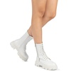 image:imageDREAM PAIRS Womens Combat Boots Lace up Mid Calf BootsWhite