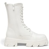 image:imageDREAM PAIRS Womens Combat Boots Lace up Mid Calf BootsWhite