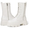 image:imageDREAM PAIRS Womens Combat Boots Lace up Mid Calf BootsWhite