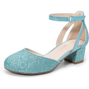 image:imageDREAM PAIRS Girls Dress Shoes Flower Wedding HeelsBlue