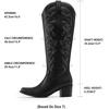 image:imageDREAM PAIRS Cowboy Cowgirl Knee High Boots for WomenBlack