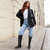 image:imageDREAM PAIRS Cowboy Cowgirl Knee High Boots for WomenBlack