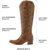 image:imageDREAM PAIRS Cowboy Cowgirl Knee High Boots for WomenBrown