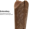 image:imageDREAM PAIRS Cowboy Cowgirl Knee High Boots for WomenBrown