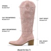 image:imageDREAM PAIRS Cowboy Cowgirl Knee High Boots for WomenLight Pink