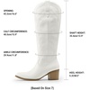 image:imageDREAM PAIRS Cowboy Cowgirl Knee High Boots for WomenWhite