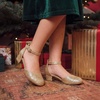 image:imageDREAM PAIRS Girls Dress Shoes Wedding Flower HeelsAll Gold