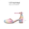 image:imageDREAM PAIRS Girls Dress Shoes Wedding Flower HeelsRainbow