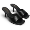 image:imageDREAM PAIRS Womens Comfort Square Toe Kitten Mule HeelsBlackpu