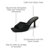 image:imageDREAM PAIRS Womens Comfort Square Toe Kitten Mule HeelsBlacksuede