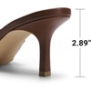 image:imageDREAM PAIRS Womens Comfort Square Toe Kitten Mule HeelsBrown
