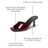 image:imageDREAM PAIRS Womens Comfort Square Toe Kitten Mule HeelsBurgundy