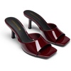 image:imageDREAM PAIRS Womens Comfort Square Toe Kitten Mule HeelsBurgundy