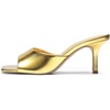 image:imageDREAM PAIRS Womens Comfort Square Toe Kitten Mule HeelsGold