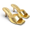 image:imageDREAM PAIRS Womens Comfort Square Toe Kitten Mule HeelsGold