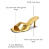 image:imageDREAM PAIRS Womens Comfort Square Toe Kitten Mule HeelsGold