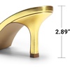 image:imageDREAM PAIRS Womens Comfort Square Toe Kitten Mule HeelsGold