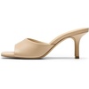 image:imageDREAM PAIRS Womens Comfort Square Toe Kitten Mule HeelsNude