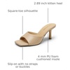 image:imageDREAM PAIRS Womens Comfort Square Toe Kitten Mule HeelsNude