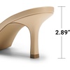 image:imageDREAM PAIRS Womens Comfort Square Toe Kitten Mule HeelsNudeClear