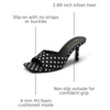 image:imageDREAM PAIRS Womens Comfort Square Toe Kitten Mule HeelsPolka Dot
