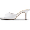 image:imageDREAM PAIRS Womens Comfort Square Toe Kitten Mule HeelsWhite