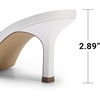 image:imageDREAM PAIRS Womens Comfort Square Toe Kitten Mule HeelsWhite