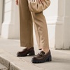 image:imageDREAM PAIRS Womens Platform Chunky LoafersBrown