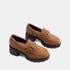 image:imageDREAM PAIRS Womens Platform Chunky LoafersLight Brown