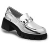 image:imageDREAM PAIRS Womens Platform Chunky LoafersSilverpat